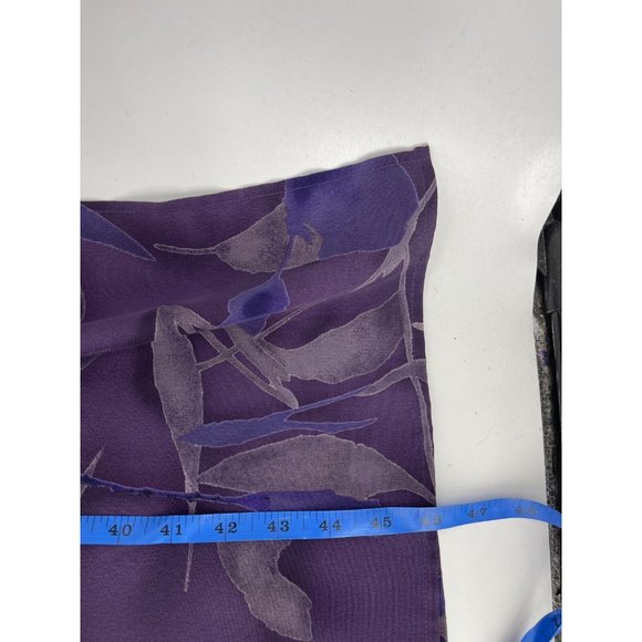 Norton McNaughton Purple Floral Sleeveless Maxi Dress Back Tie Size Large - Picture 14 of 15